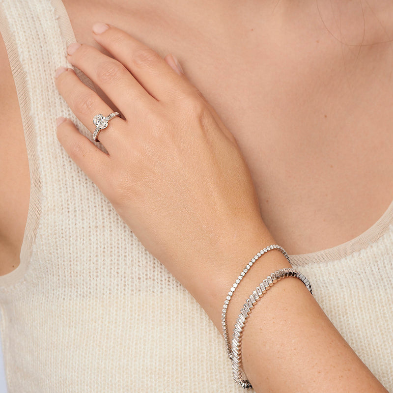 Penelope | 9ct White Gold 2.79ct tw. Lab Grown Diamond Tennis Bracelet 7 Inches