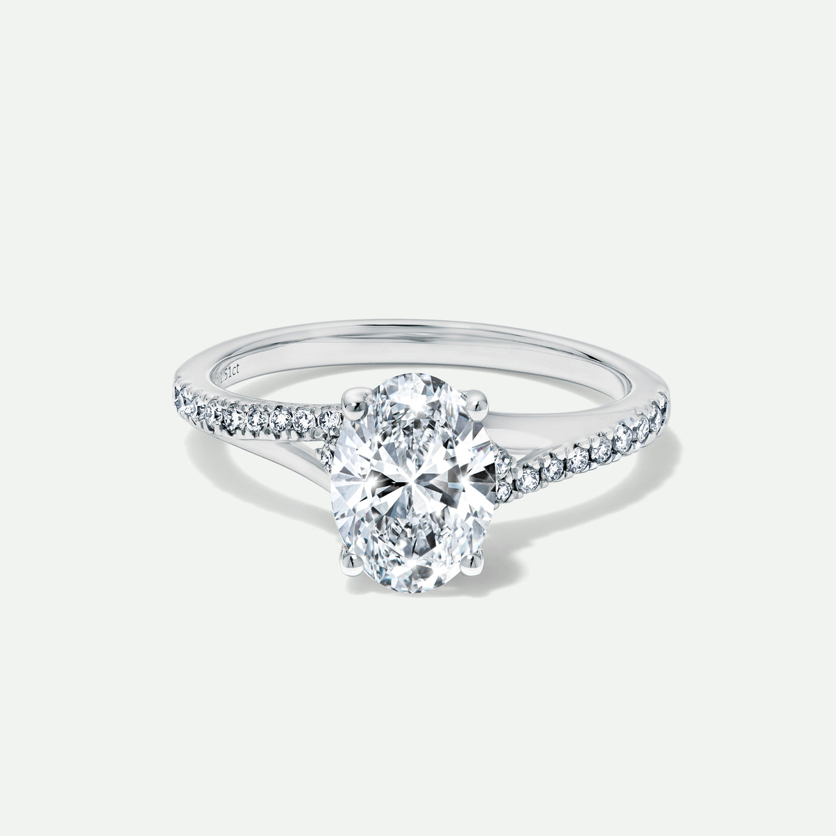 Lyon | 9ct White Gold 1.54ct tw Oval Lab Grown Diamond Solitaire Ring