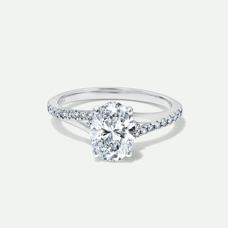 Lyon | 9ct White Gold 1.54ct tw Oval Lab Grown Diamond Solitaire Ring