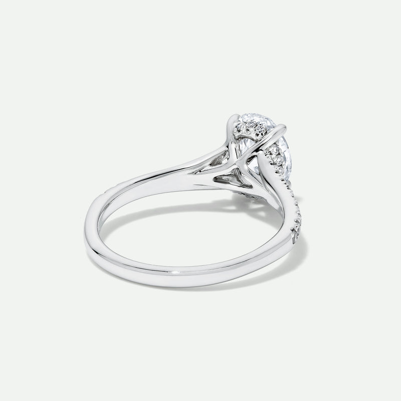 Lyon | 9ct White Gold 1.54ct tw Oval Lab Grown Diamond Solitaire Ring