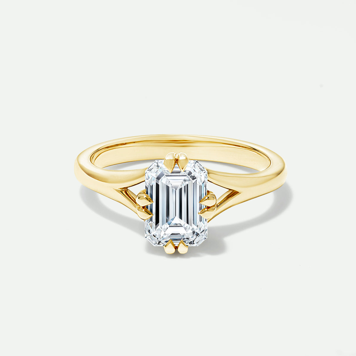 Fearne | 9ct Yellow Gold 1.50ct Emerald Cut Lab Grown Diamond Solitaire Ring