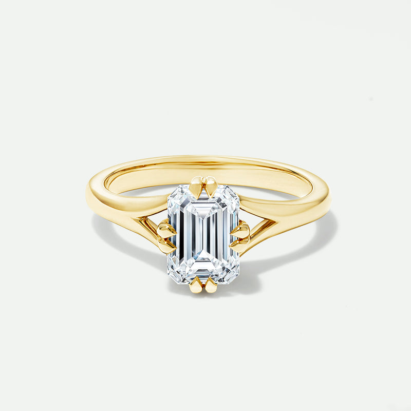 Fearne | 9ct Yellow Gold 1.50ct Emerald Cut Lab Grown Diamond Solitaire Ring