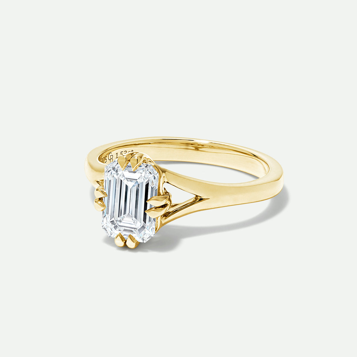 Fearne | 9ct Yellow Gold 1.50ct Emerald Cut Lab Grown Diamond Solitaire Ring
