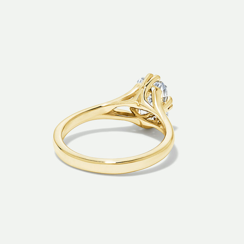 Fearne | 9ct Yellow Gold 1.50ct Emerald Cut Lab Grown Diamond Solitaire Ring