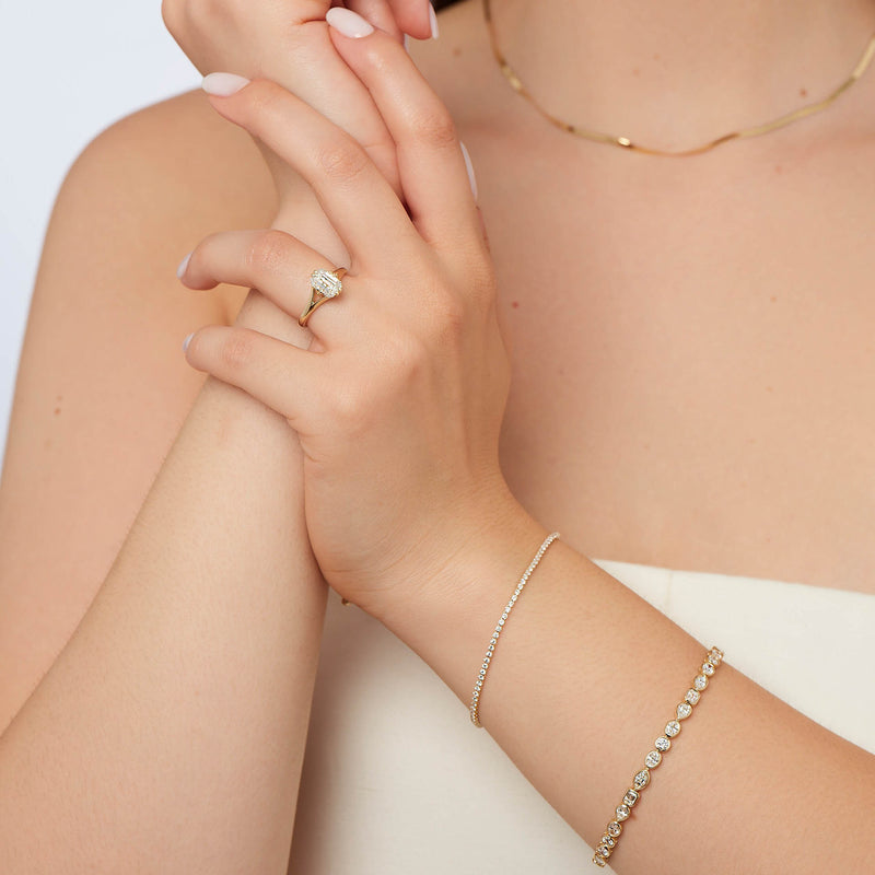 Penelope | 9ct Yellow Gold 1.33ct tw. Lab Grown Diamond Tennis Bracelet 6.5 Inches