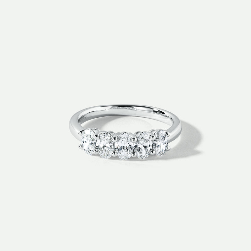 Chiara | 9ct White Gold 1ct tw Lab Grown Diamond Five Stone Engagement Ring