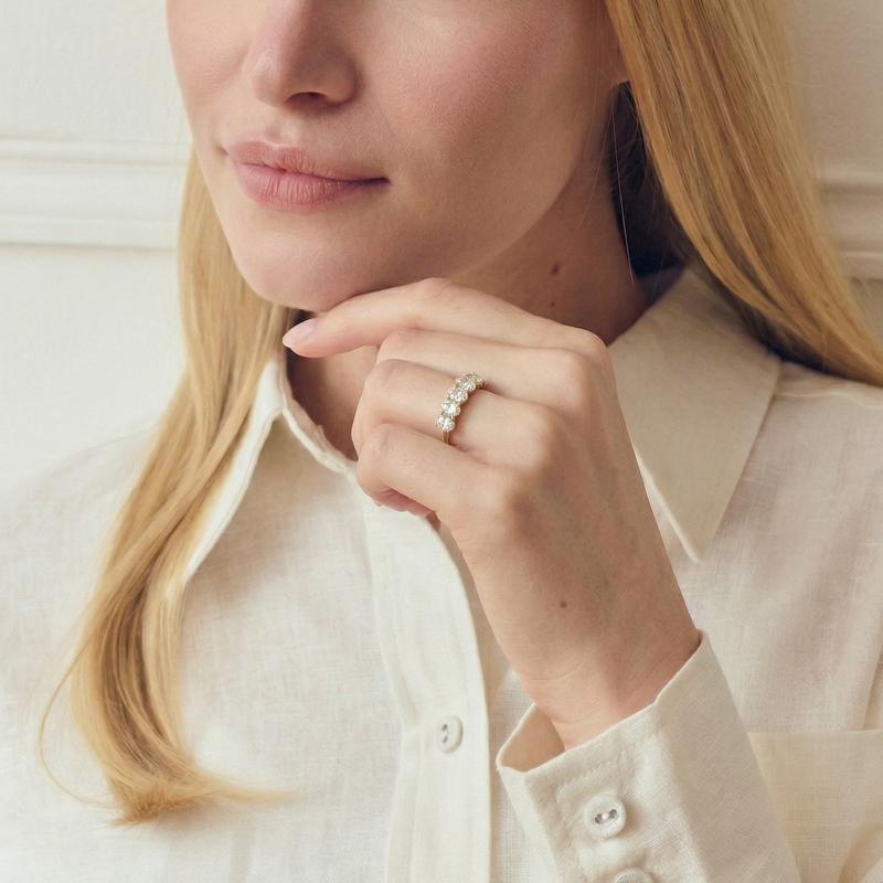 Chiara | 9ct Yellow Gold 1ct tw Lab Grown Diamond Five Stone Engagement Ring