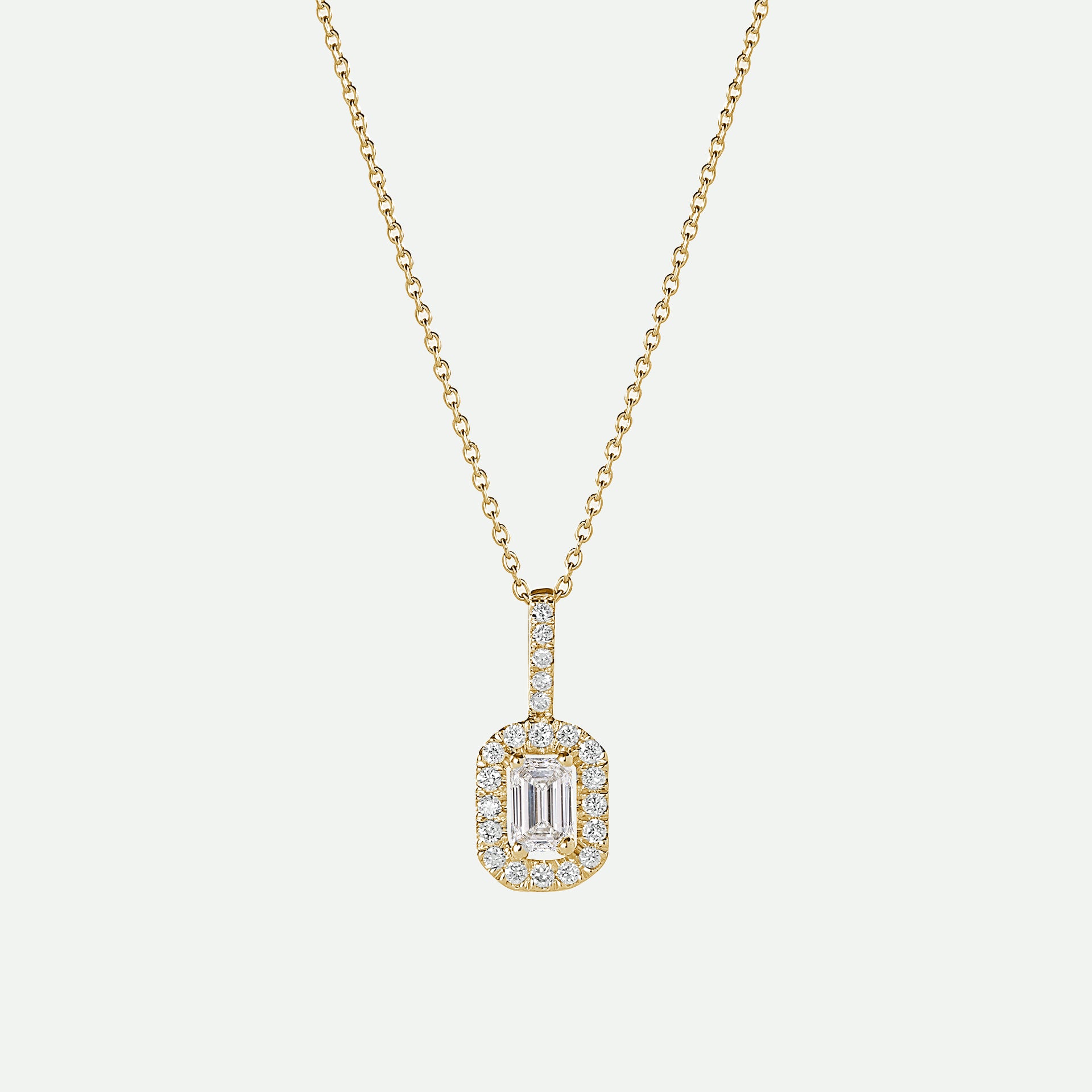 Cielo | 9ct Yellow Gold 0.50ct tw Lab Grown Diamond Halo Necklace