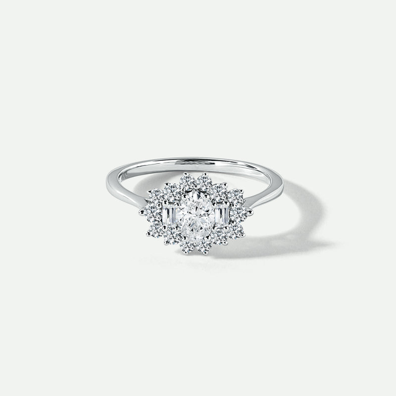 Daisy | 9ct White Gold 0.75ct tw Lab Grown Diamond Cluster Ring