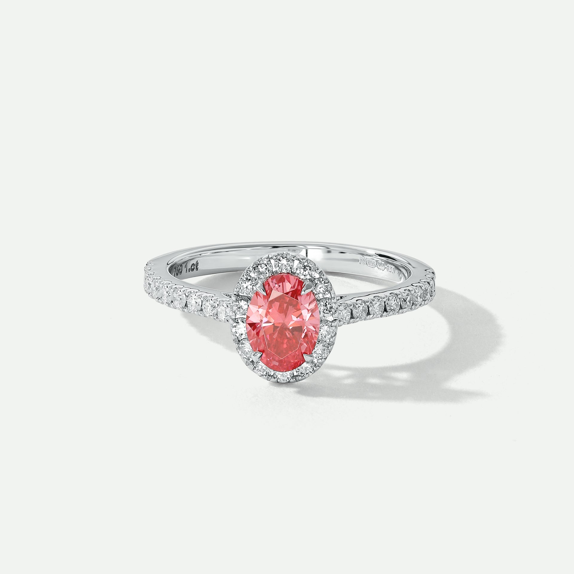 Darcy | 18ct White Gold 1ct tw Lab Grown Pink Diamond Ring