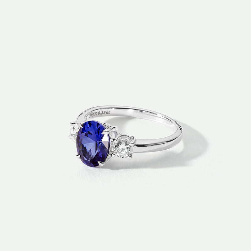 Ellison | 9ct White Gold 0.33ct tw Lab Grown Diamond and Created Sapphire Ring