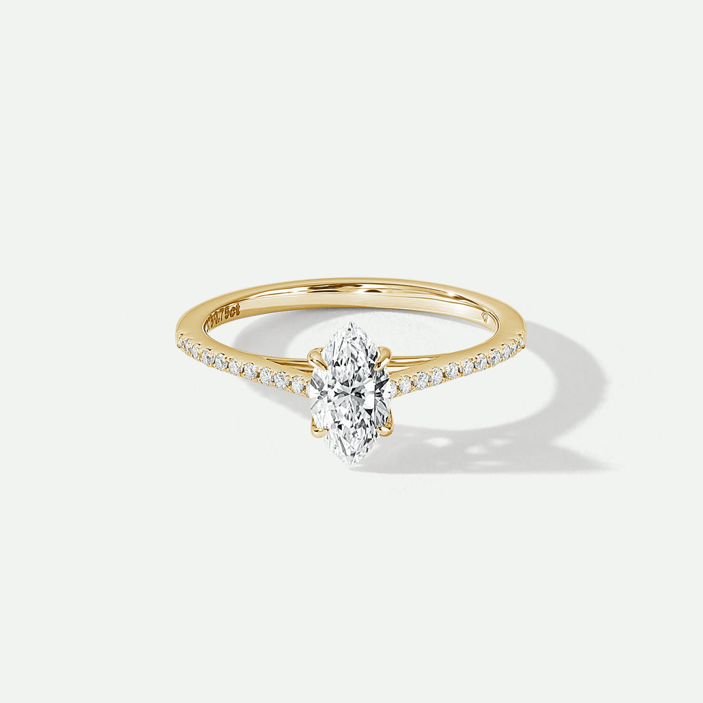 Emily 9ct Yellow Gold 0.75ct tw Marquise Lab Grown Diamond Ring