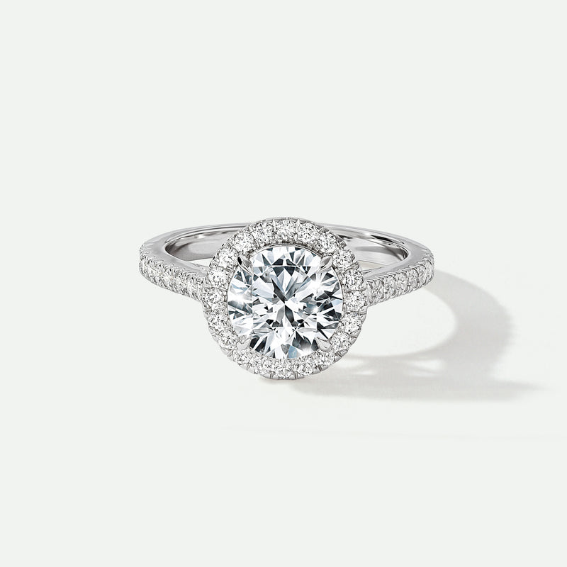 Evelyn | Platinum 1.90ct tw Round Lab Grown Diamond Halo Ring