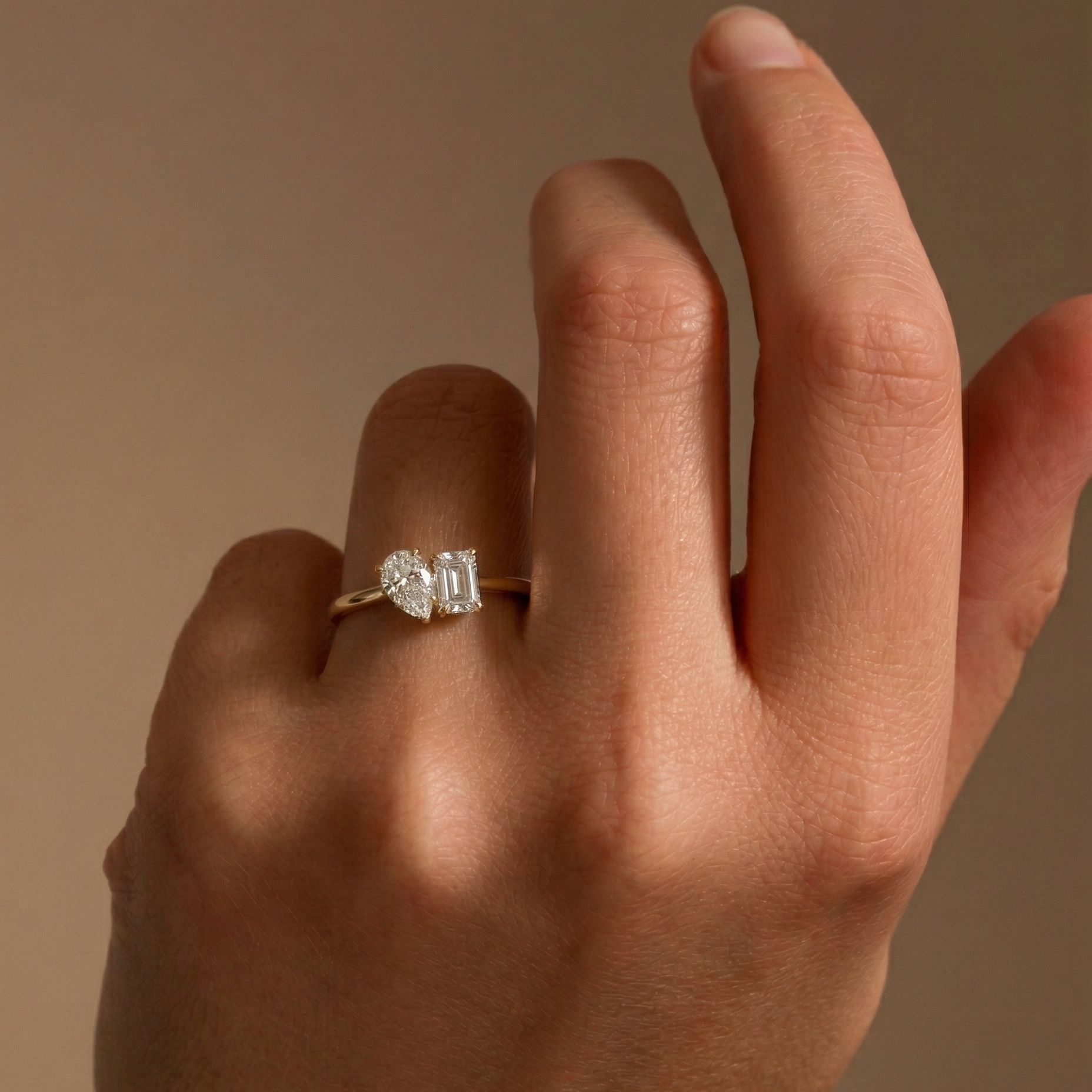 Harmony | 9ct Yellow Gold 1.50ct tw Lab Grown Diamond Toi et Moi Ring