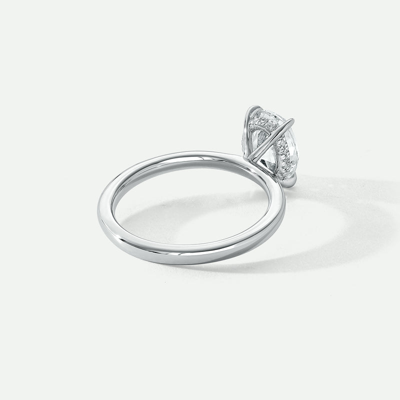 Kai | Platinum 2.00ct tw Oval Lab Grown Diamond Ring Hidden Halo