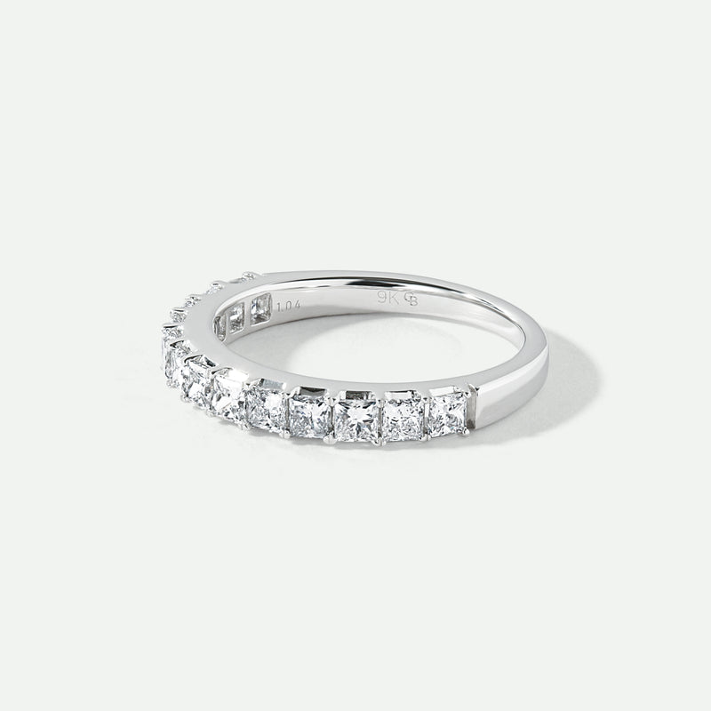 Leona | 9ct White Gold 1ct tw Lab Grown Diamond Eternity Band Ring