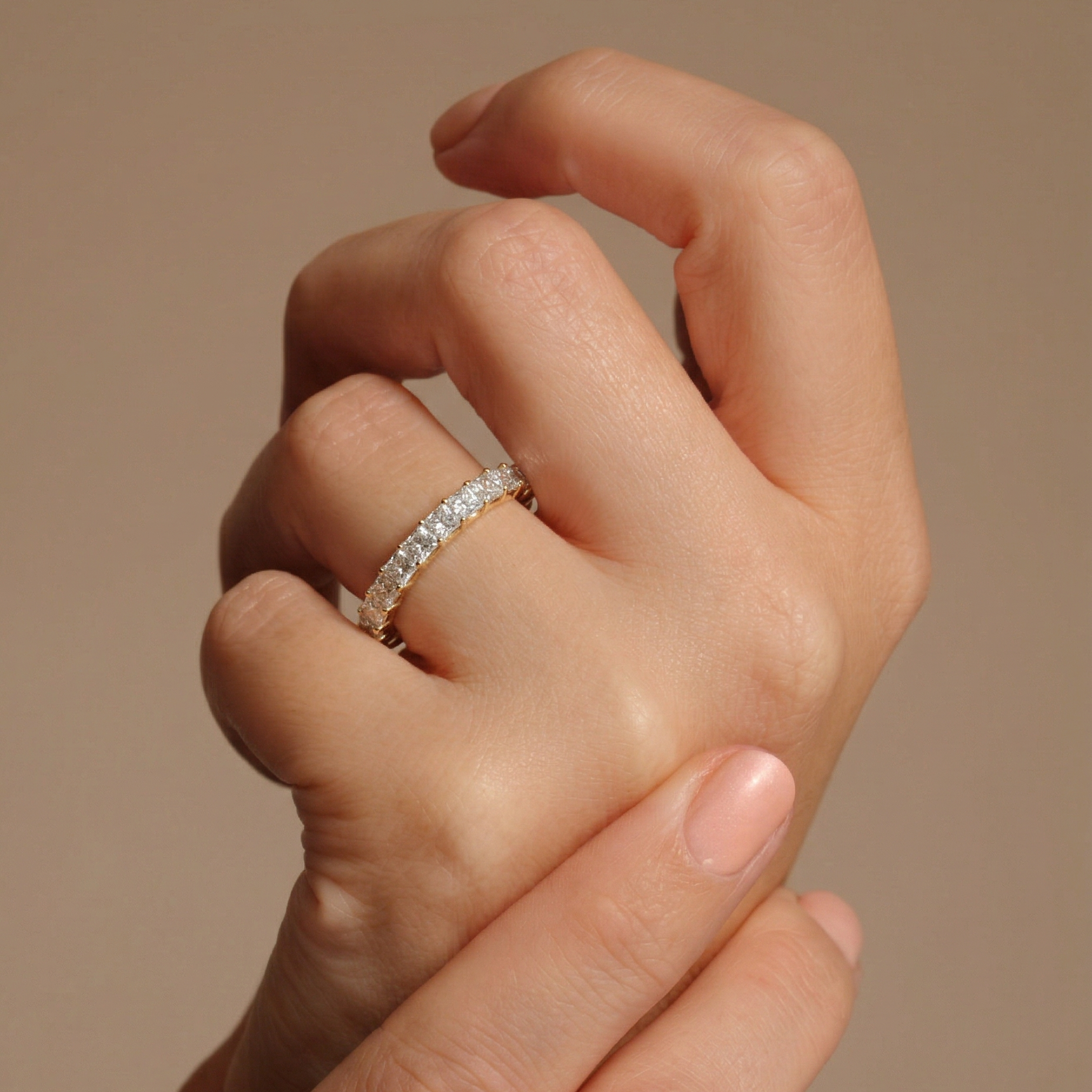 Leona | 9ct Yellow Gold 1ct tw Lab Grown Diamond Eternity Band Ring