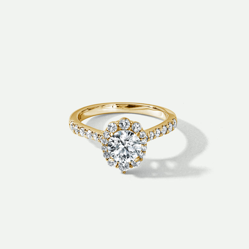 Lotus | 9ct Yellow Gold 1.75ct tw Lab Grown Diamond Bridal Set Rings