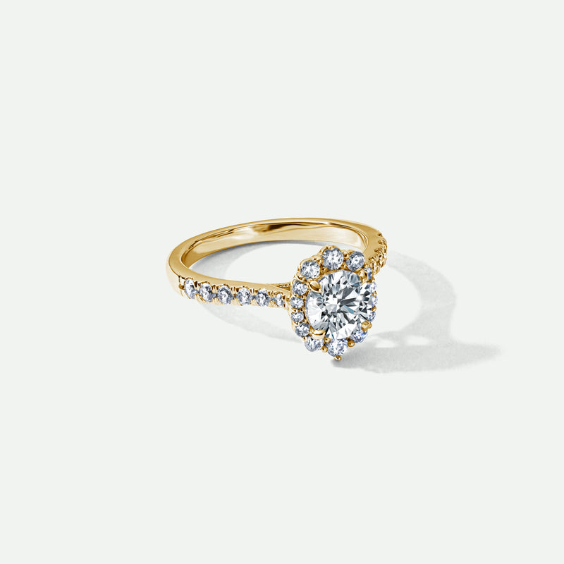 Lotus | 9ct Yellow Gold 1.75ct tw Lab Grown Diamond Bridal Set Rings