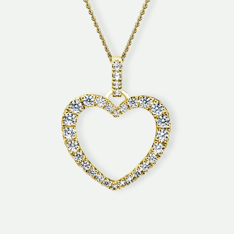 Mable | 9ct Yellow Gold 0.48ct tw Lab Grown Diamond Heart Pendant