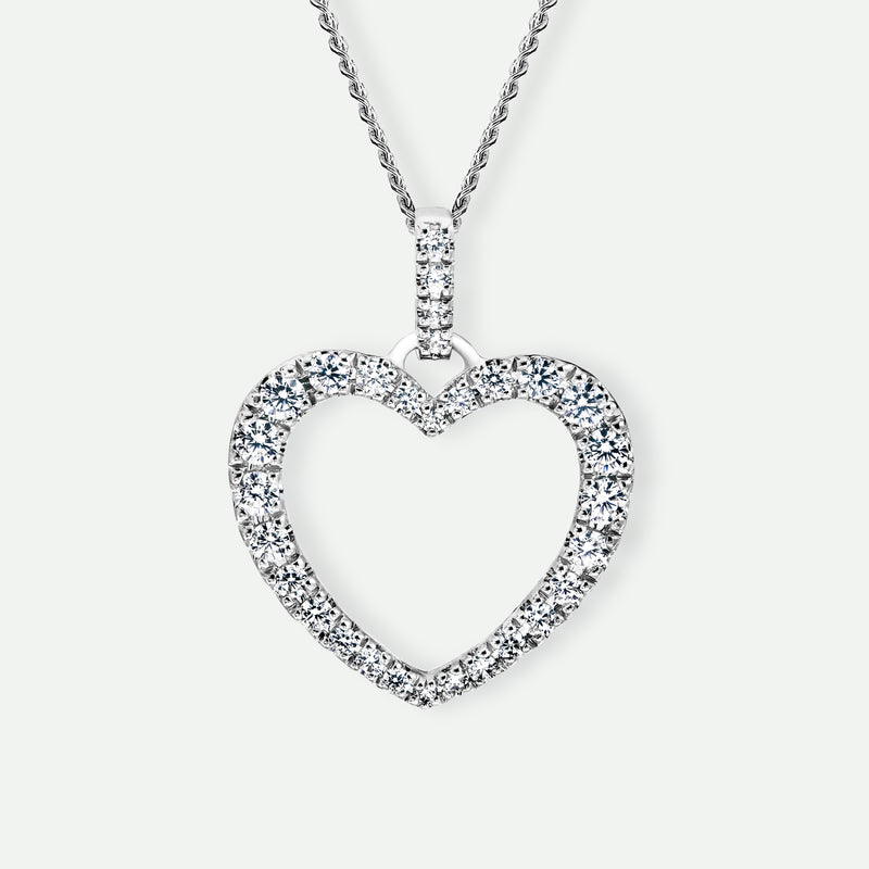 Mable | 9ct White Gold 0.48ct tw Lab Grown Diamond Heart Pendant