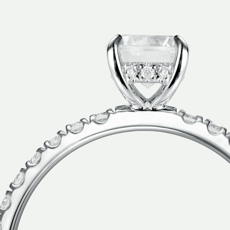 Isabelle | 18ct White Gold 1ct tw Hidden Halo Lab Grown Diamond Ring