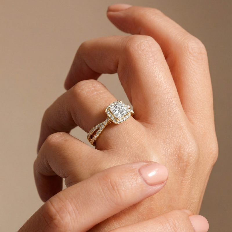 Marina | 9ct Yellow Gold 1ct tw Lab Grown Diamond Engagement Ring