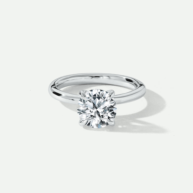 Mireille | Platinum 1.50ct Round Lab Grown Diamond Ring Hidden Halo