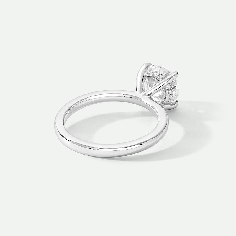 Mireille | Platinum 1.50ct Round Lab Grown Diamond Ring Hidden Halo