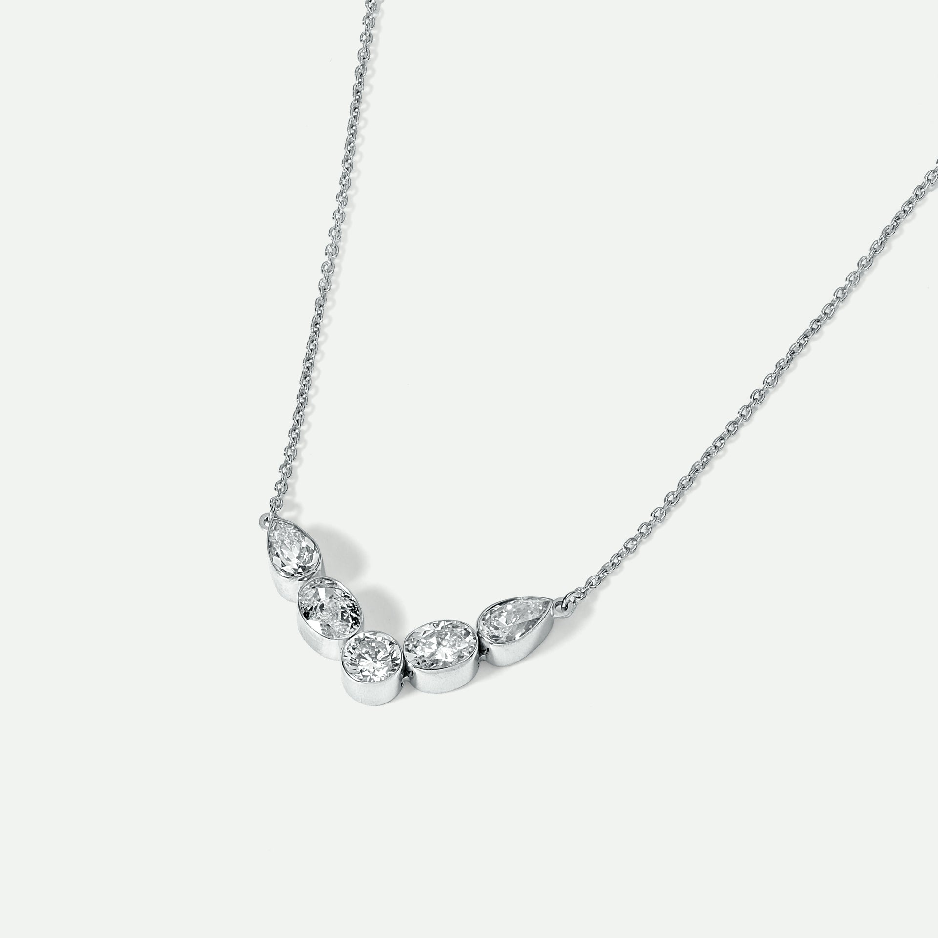 Bogota | 9ct White Gold 1.00ct tw Lab Grown Diamond Necklace 18 Inches
