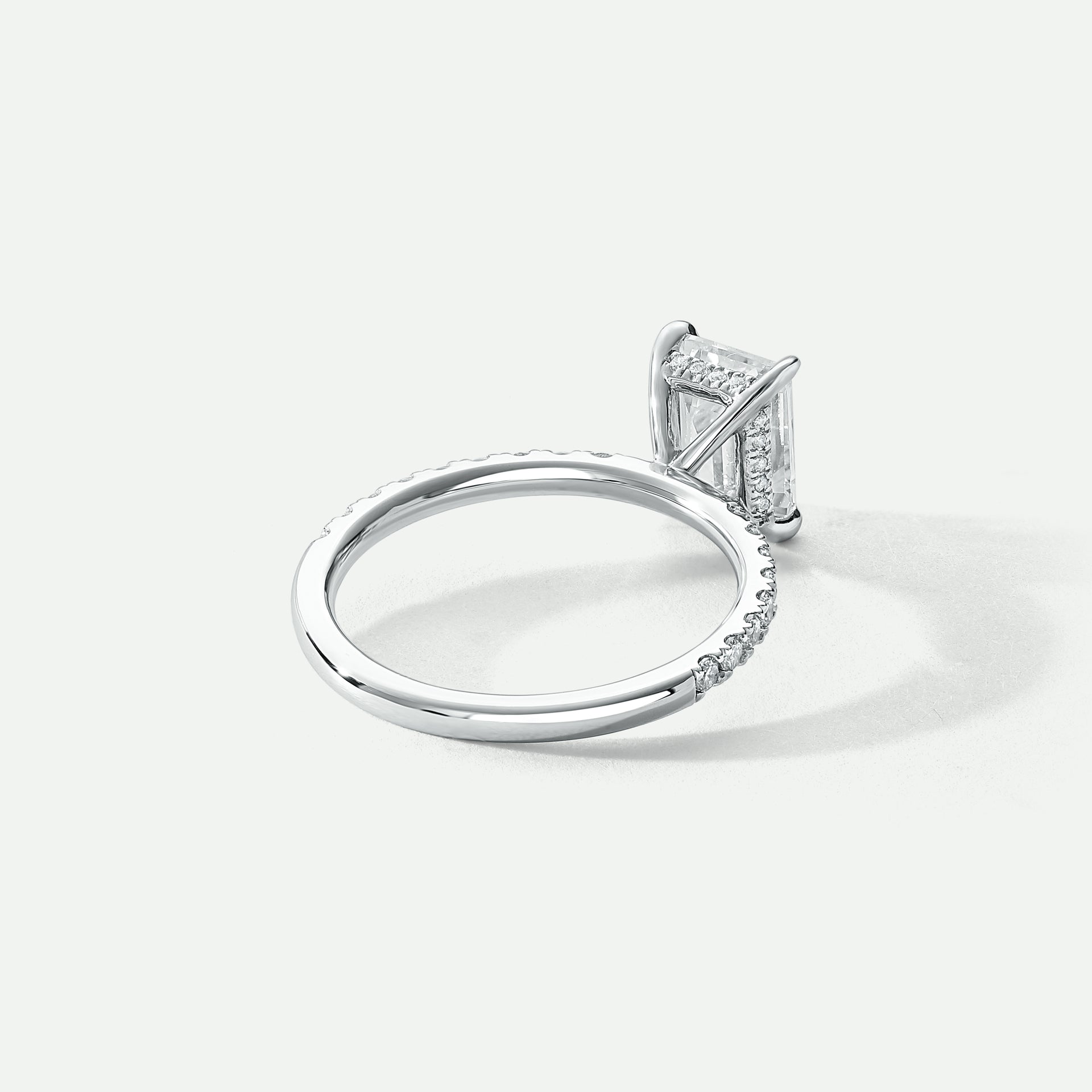 Nikki | Platinum 1.80ct tw Radiant Lab Grown Diamond Ring Hidden Halo