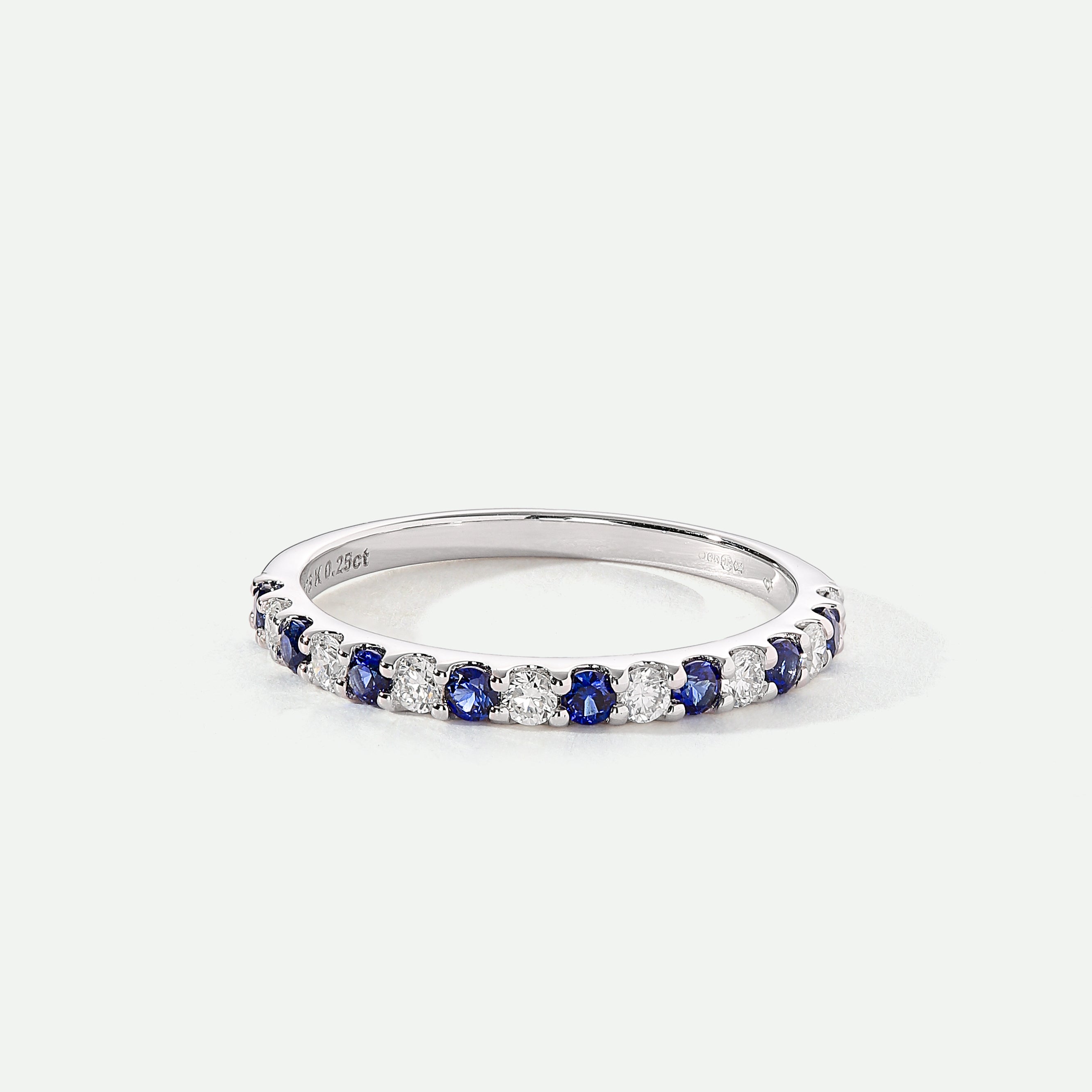 Blue sapphire fashion wedding bands