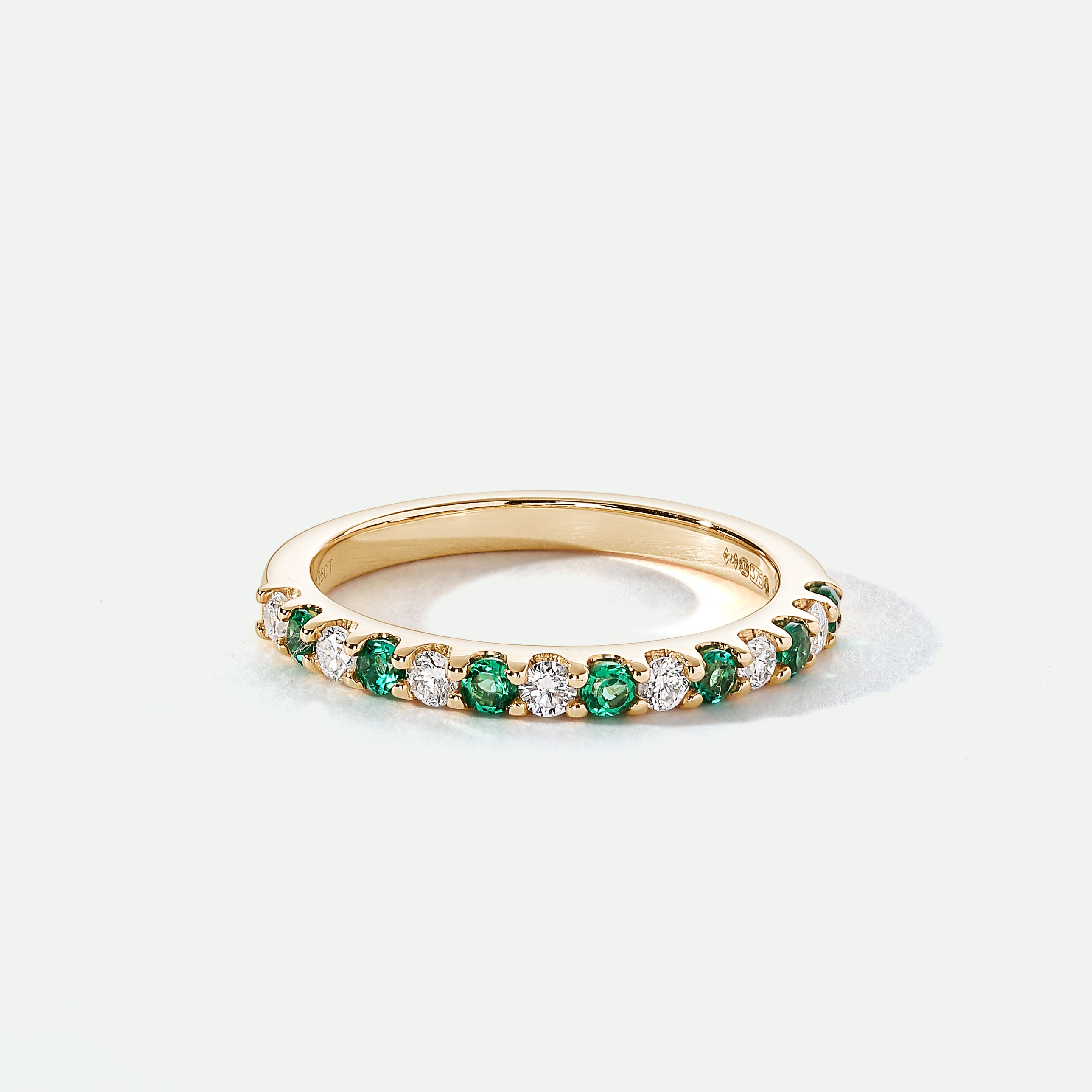 Emerald eternity clearance band gold