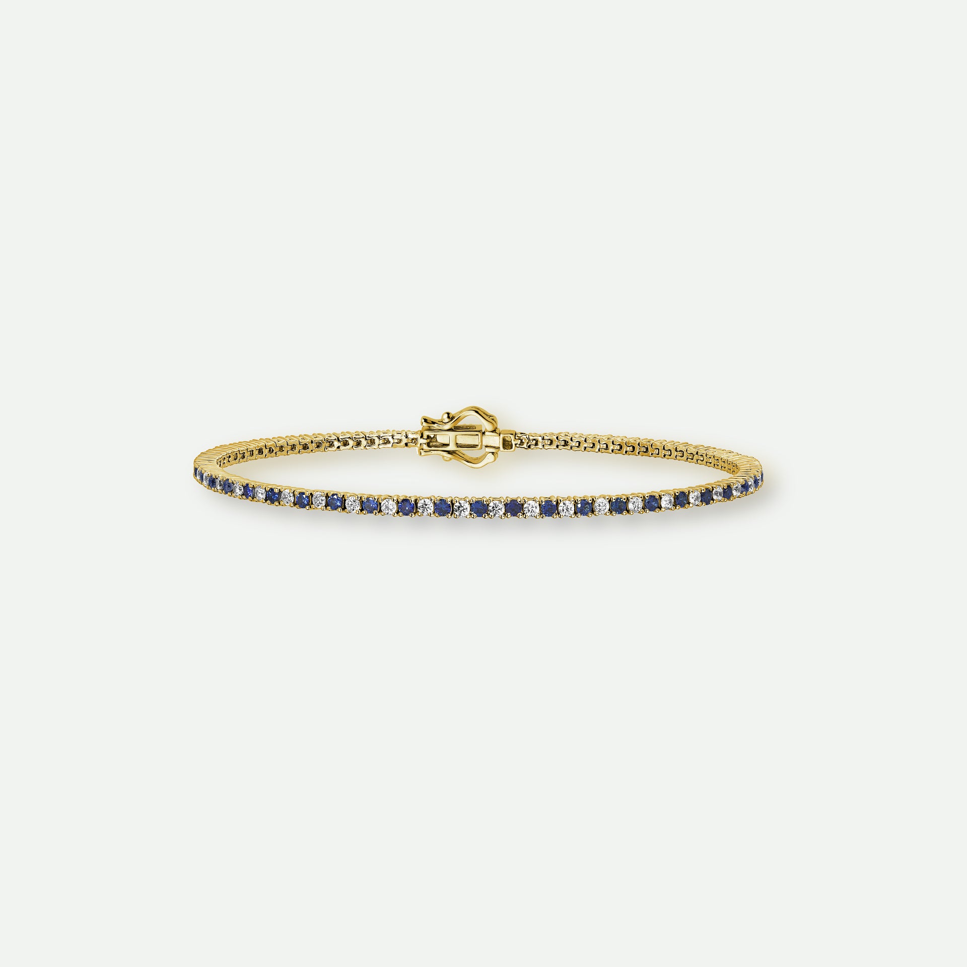 Penelope | 9ct Yellow Gold Created Sapphire and Lab Grown Diamond Bracelet