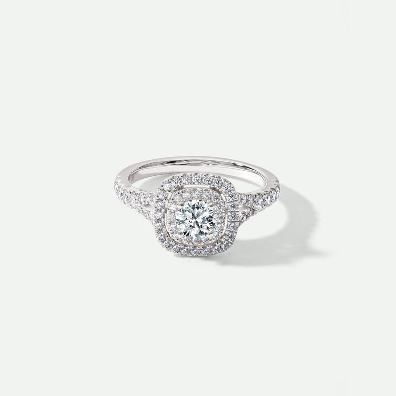 Talia | 9ct White Gold 1.00ct tw Lab Grown Diamond Double Halo Ring