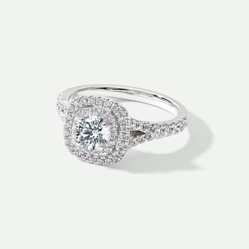 Talia | 9ct White Gold 1.00ct tw Lab Grown Diamond Double Halo Ring