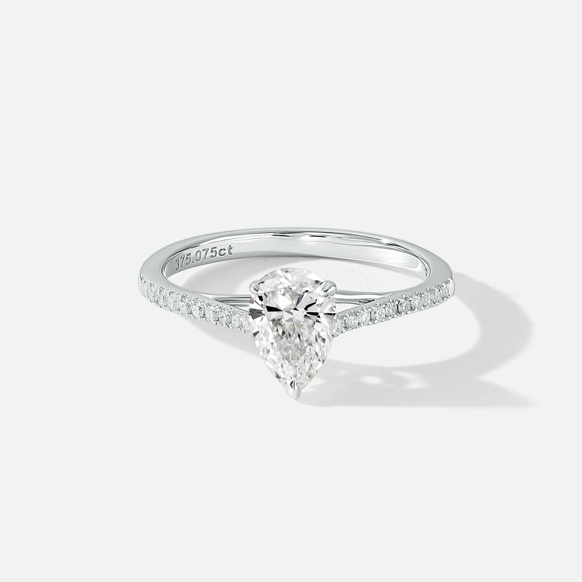 Rachel | 9ct White Gold 0.75ct tw Pear Lab Grown Diamond Engagement Ring