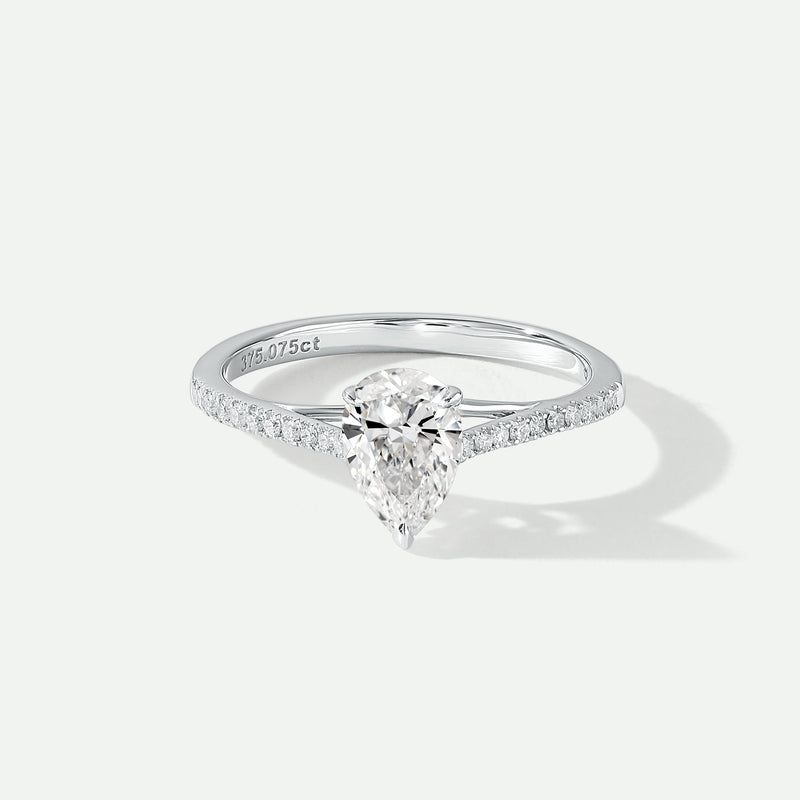 Rachel | 9ct White Gold 0.75ct tw Pear Lab Grown Diamond Engagement Ring