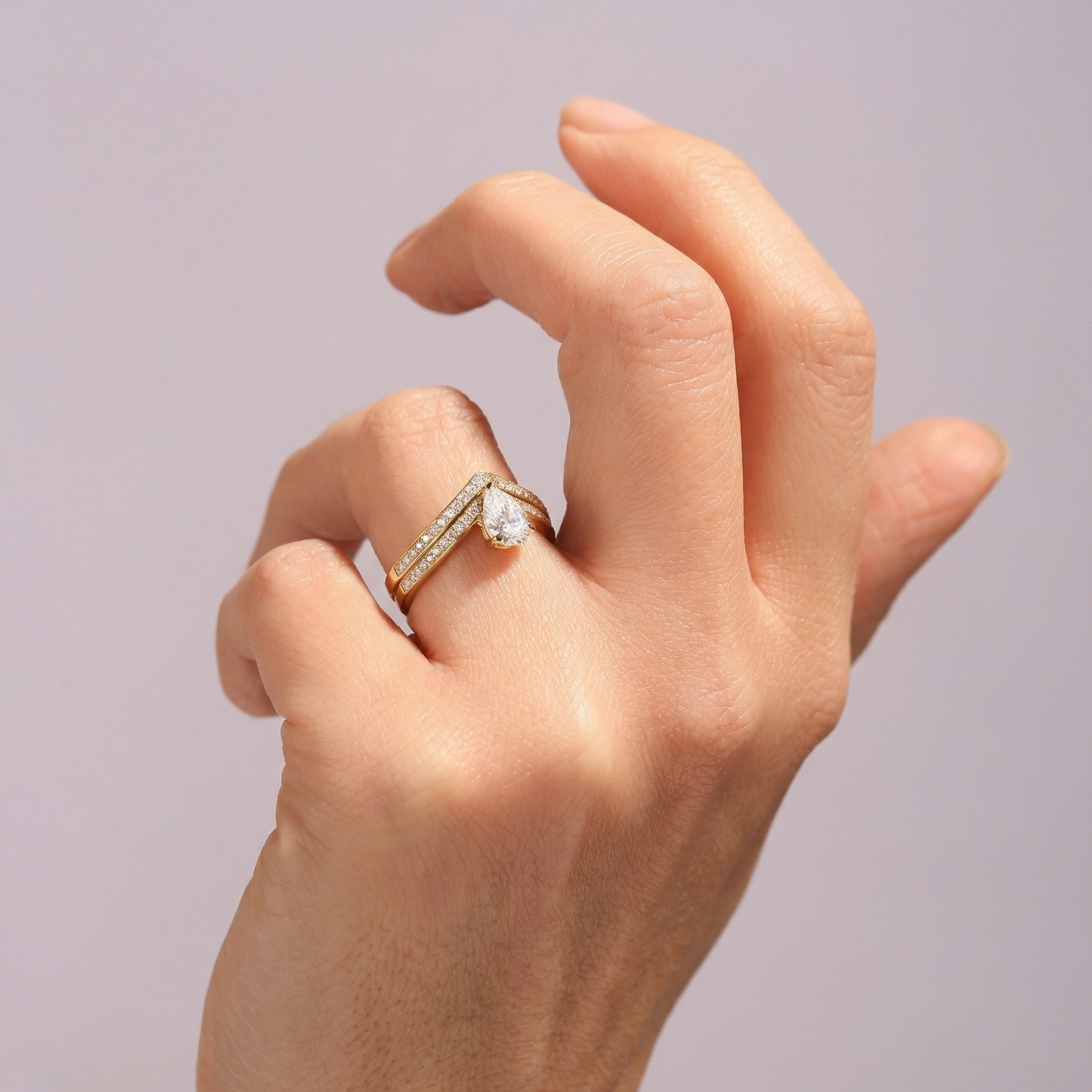 Remi and Mayu | 9ct Yellow Gold 1ct tw Lab Grown Diamond Bridal Set