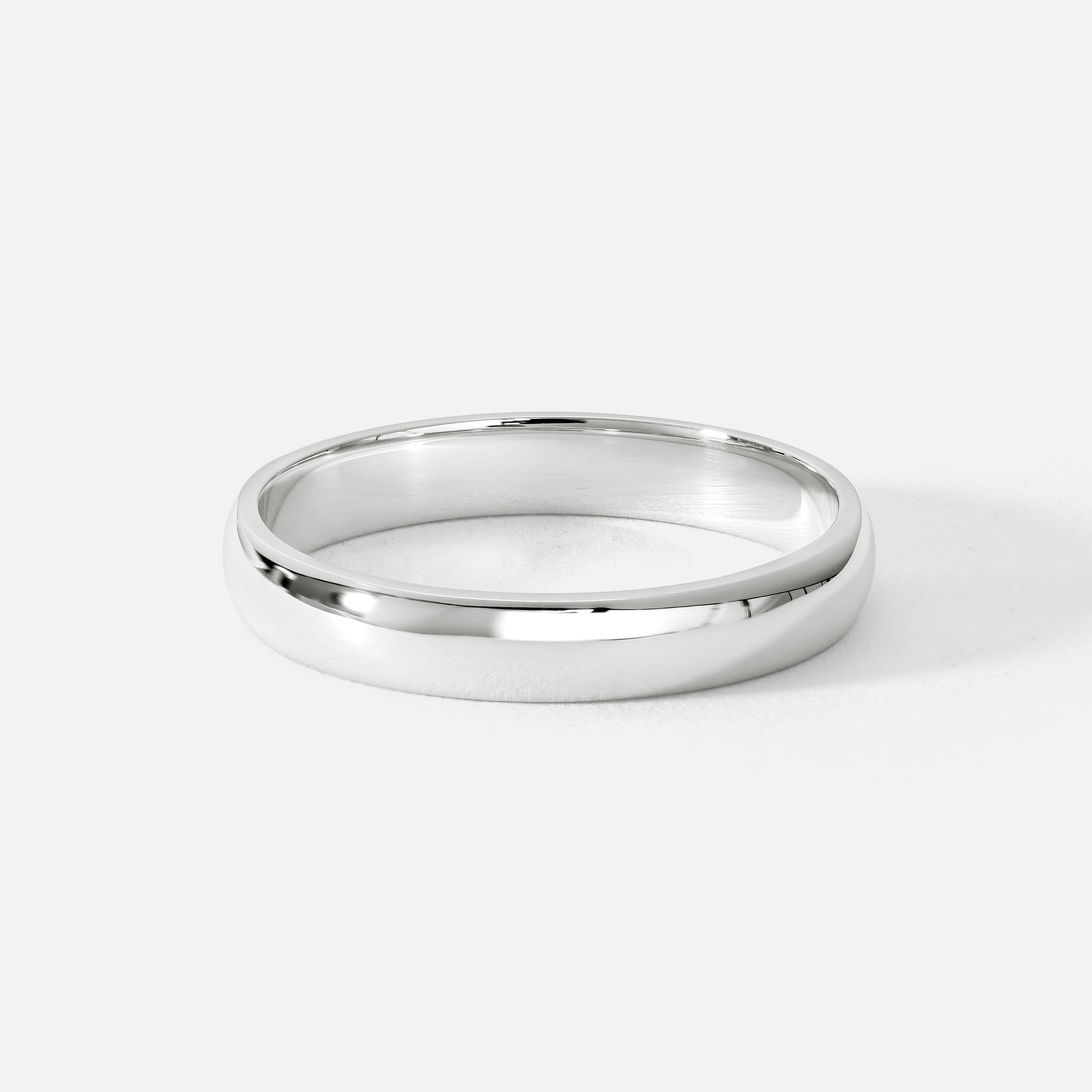 Riley | 9ct White Gold 3mm Heavy D Shape Wedding Ring