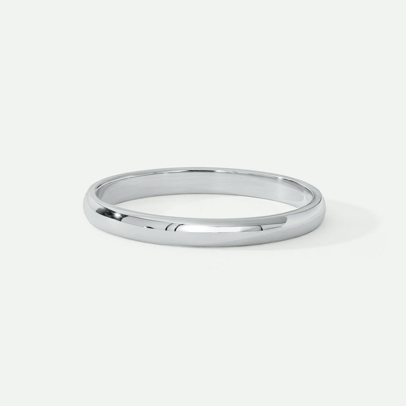 Riley | Platinum 2mm Heavy D Shape Wedding Ring