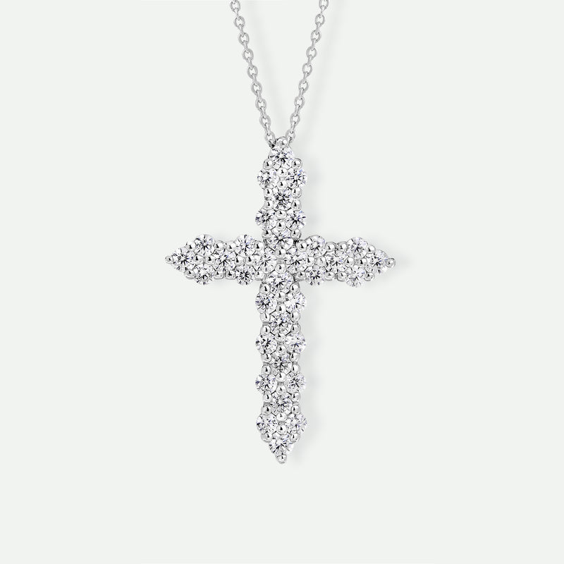 Rita | 9ct White Gold 0.53ct tw Lab Grown Diamond Cross Pendant