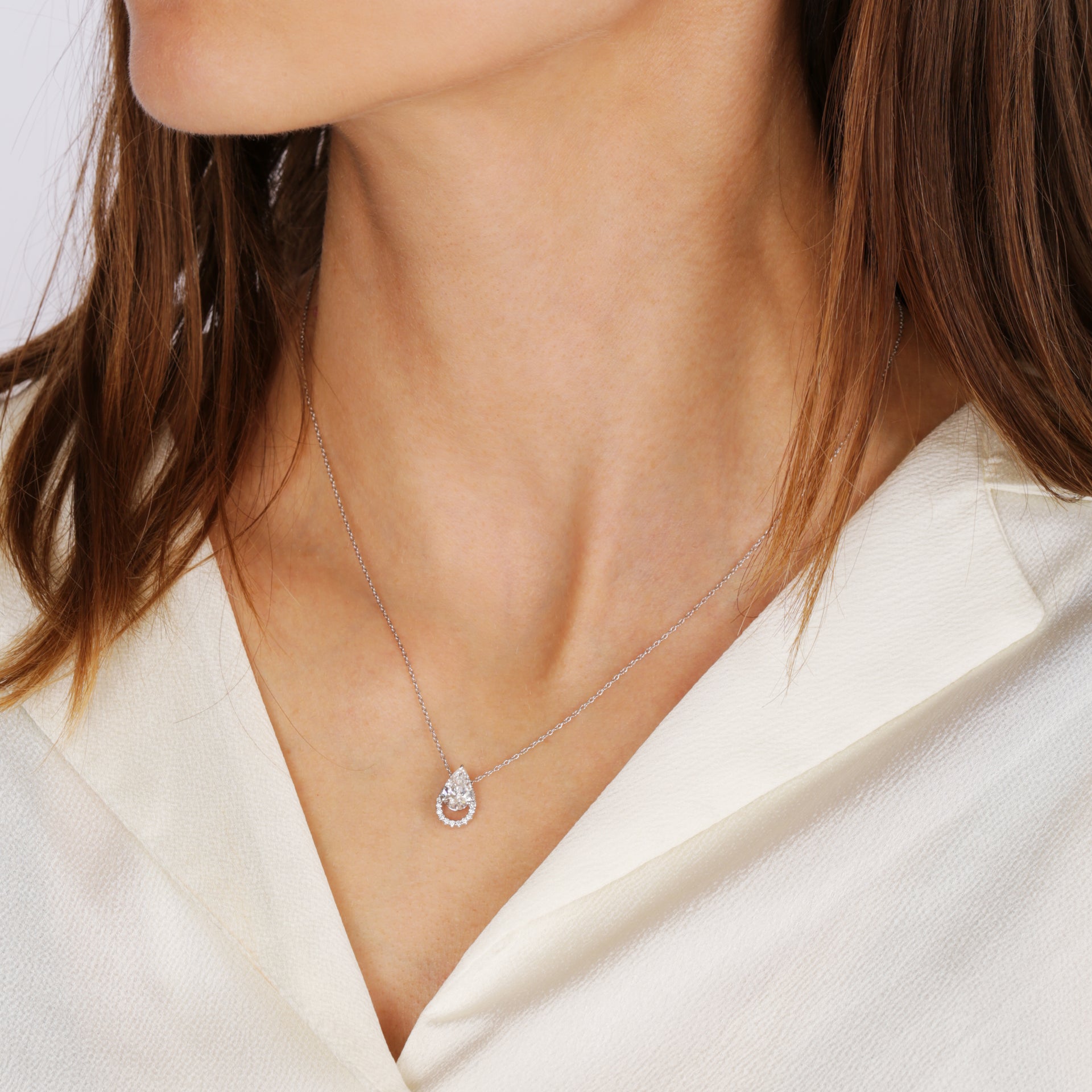 Riva Necklace | 9ct White Gold 1.05ct tw Lab Grown Diamond Necklace