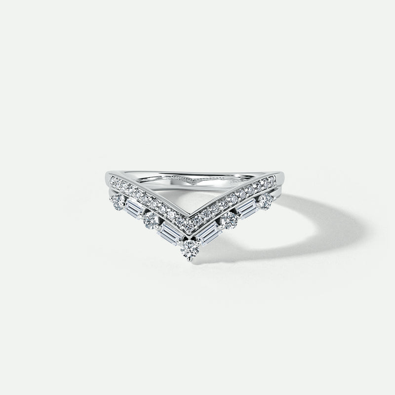 Riviera | 9ct White Gold 0.40ct tw Lab Grown Diamond Wishbone Ring
