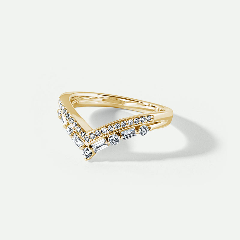 Riviera | 9ct Yellow Gold 0.40ct tw Lab Grown Diamond Wishbone Ring