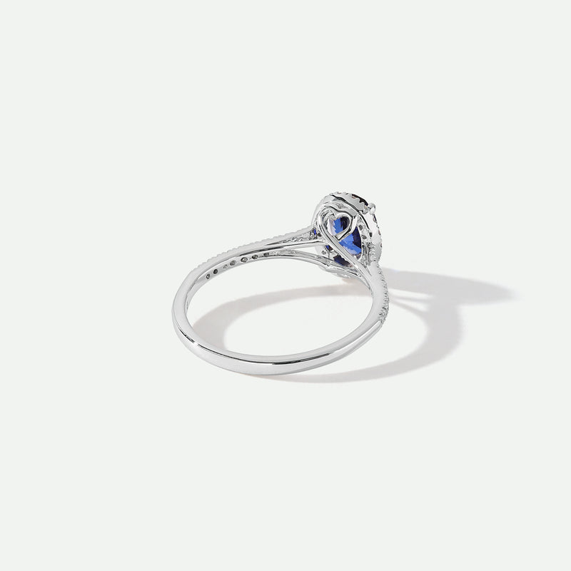 Rosalind | 9ct White Gold 0.20ct tw Lab Grown Diamond and Created Sapphire Ring