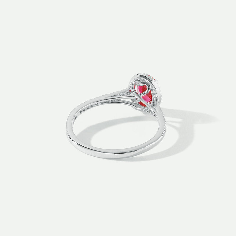 Rosalind | 9ct White Gold 0.20ct tw Lab Grown Ruby and Diamond Ring