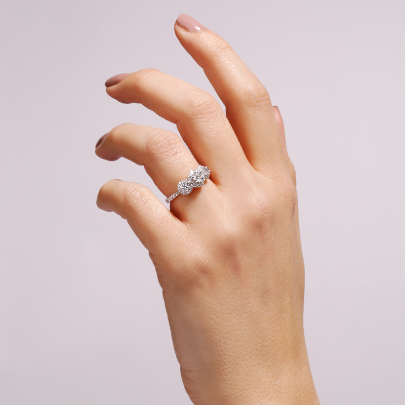 Serena | 9ct White Gold 1ct tw Lab Grown Diamond Engagement Ring
