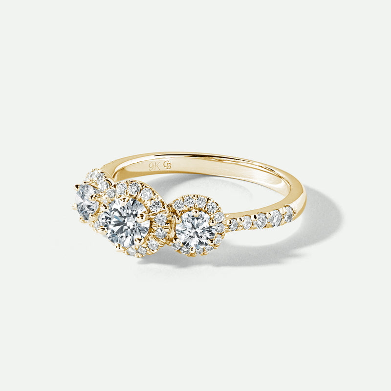 Serena | 9ct Yellow Gold 1ct tw Lab Grown Diamond Engagement Ring