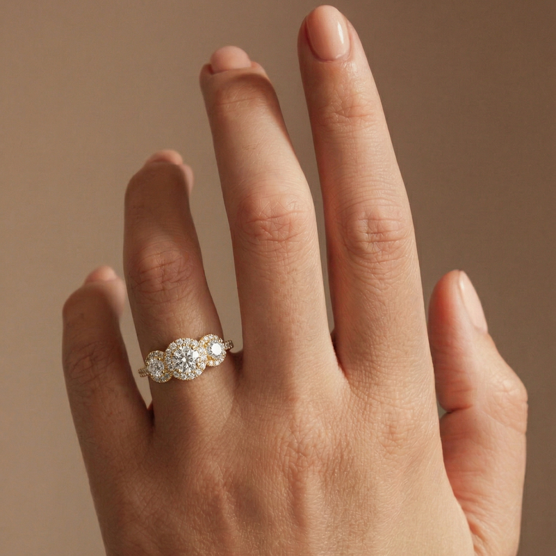 Serena | 9ct Yellow Gold 1ct tw Lab Grown Diamond Engagement Ring